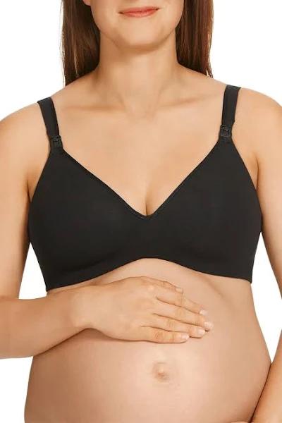 Berlei Barely There Cotton Rich Maternity Bra 10D Black