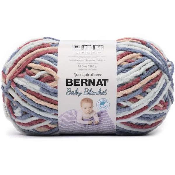 Bernat Baby Blanket, Polyester, Button Roses, 300g