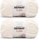 Bernat Casa Cream 2 Pack of 226g/8oz-Polyester-6 Super Bulky-Knitting/Crochet Yarn