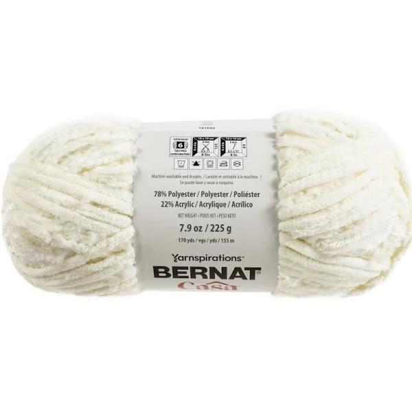 Bernat Casa Crochet & Knitting Yarn, Cream- 225g Polyester Acrylic Yarn