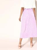 Berrylush Women Purple & White Abstract Printed Flared A-Line Midi Skirt 14