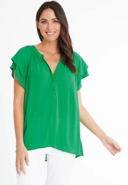 Kingston Blouse - Green - Betty Basics 8 / Green