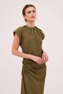 Bianca Spender Olive Crepe Satin Crosby Dress 5 Olive AU518612