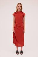 Bianca Spender Rust Satin Crosby Dress | Showroom-X 1 / Rust
