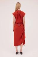Bianca Spender Rust Satin Crosby Dress | Showroom-X 4 / Rust
