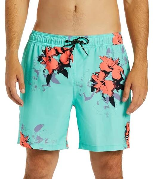 Billabong Men's 17" Sundays Layback Swim Trunks - Mist | Cotton/Polyester - Swimoutlet.com