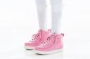 Billy Footwear Girl's Sneaker Pink & White Classic D|R Hi-Top Sneaker Toddler 7