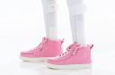 Billy Footwear Girl's Sneaker Pink & White Classic D|R Hi-Top Sneaker Toddler 7