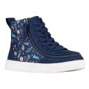 Billy Navy Space Classic Lace High Adaptive Shoes (Easy on/off) - Navy 10 Toddler Boys