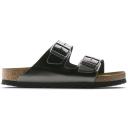 Birkenstock Adult Arizona SFB Grey Leather Slides Sandals