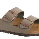 Birkenstock - Arizona Birko-Flor BirkiBuc Sandal - Stone - 36 EU