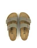 Birkenstock - Arizona Birko-Flor BirkiBuc Sandal - Stone - 36 EU