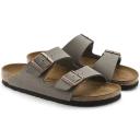 Birkenstock - Arizona Birko-Flor Nubuck Sandals - 5-5.5 Women/3-3.5 Men - Stone