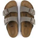 Birkenstock - Arizona Birko-Flor Nubuck Sandals - 5-5.5 Women/3-3.5 Men - Stone