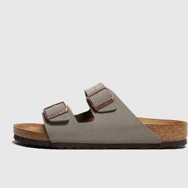 Birkenstock - Arizona Birko-Flor Nubuck Sandals - 5-5.5 Women/3-3.5 Men - Stone