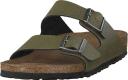Birkenstock Arizona Birko-Flor Pull Up Olive Vegan Sandals