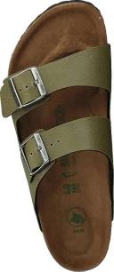 Birkenstock Arizona Birko-Flor Pull Up Olive Vegan Sandals
