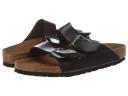 Birkenstock Arizona Black Amalfi Leather Soft Footbed, 40