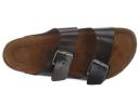Birkenstock Arizona Black Amalfi Leather Soft Footbed, 40