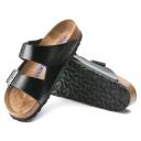 Birkenstock Arizona Black Amalfi Leather Soft Footbed, 40