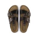 Birkenstock Arizona Black Amalfi Leather Soft Footbed, 43