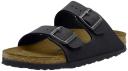 Birkenstock Arizona Black Amalfi Leather Soft Footbed, 43