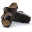 Birkenstock Arizona Black Amalfi Leather Soft Footbed, 45
