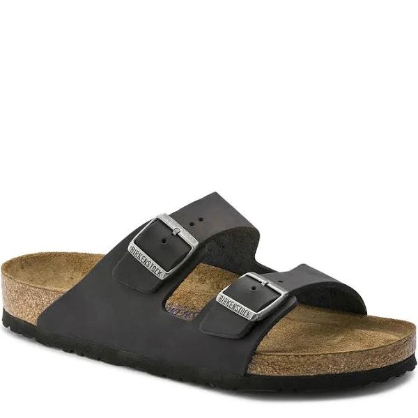 Birkenstock Arizona Black Oiled Leather Soft Footbed, 46