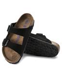 Birkenstock Arizona Black Suede Soft Footbed, 38