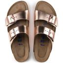 Birkenstock Arizona Female Slides Metallic Copper 9