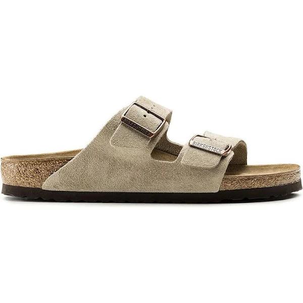 Birkenstock Arizona Men's Leather Double Banded Buckle Slide On Sandals, Brown, Size 10M
