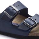 Birkenstock Arizona Oiled Leather Blue Soft Footbed Sandals