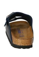 Birkenstock Arizona Oiled Leather Blue Soft Footbed Sandals