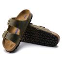 Birkenstock Arizona Soft Footbed Oiled Leather Faded Khaki 38