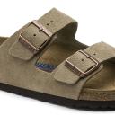 Birkenstock Arizona Soft Footbed Sandal - 37 - Taupe Suede
