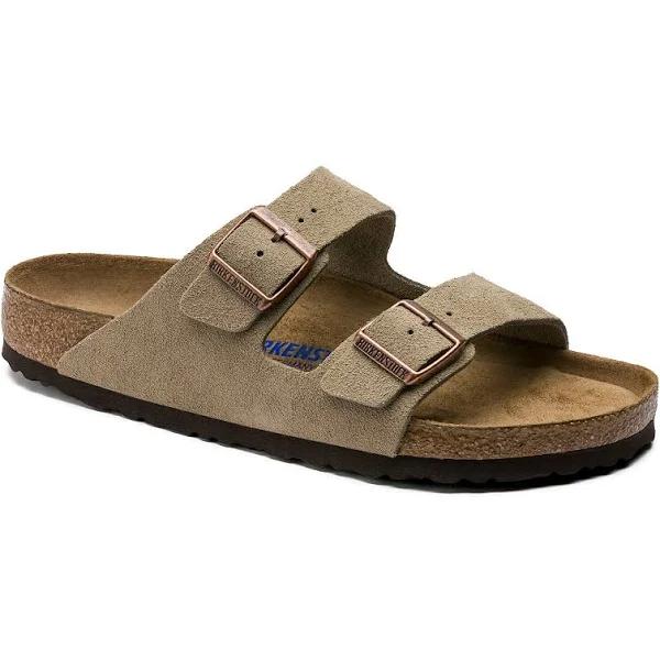 Birkenstock Arizona Soft Footbed Sandal - 37 - Taupe Suede