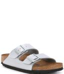 Birkenstock Arizona Soft Footbed Sandal, 41 / Silver Birko Flor