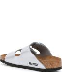 Birkenstock Arizona Soft Footbed Sandal, 41 / Silver Birko Flor