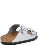 Birkenstock Arizona Soft Footbed Sandal, 41 / Silver Birko Flor