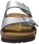 Birkenstock Arizona Soft Footbed Sandal, 41 / Silver Birko Flor