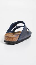 Birkenstock Arizona Soft Slide Sandal in Blue, Size 5-5.5 US