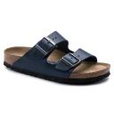 Birkenstock Arizona Soft Slide Sandal in Blue, Size 5-5.5 US