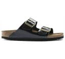Birkenstock Arizona Suede Shearling Black Sandals