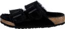 Birkenstock Arizona Suede Shearling Black Sandals