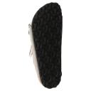 Birkenstock Arizona Suede Shearling Stone Coin Sandals