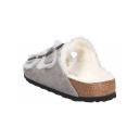 Birkenstock Arizona Suede Shearling Stone Coin Sandals