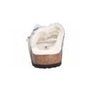 Birkenstock Arizona Suede Shearling Stone Coin Sandals