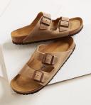 Birkenstock Arizona Tobacco Leather Soft Footbed, 46