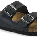 Birkenstock Black Oiled Leather Arizona Sandals
