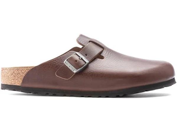 Birkenstock Boston Grip Leather Vintage Roast Brown